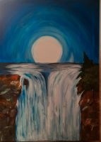 UNIKAT, Bild Wasserfall, Acryl Leinwand 50x70cm Nordrhein-Westfalen - Viersen Vorschau