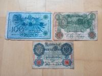 100 von 1908 50 von 1906 20 von 1910 Mark Schein altes Geld Bayern - Neuburg am Inn Vorschau