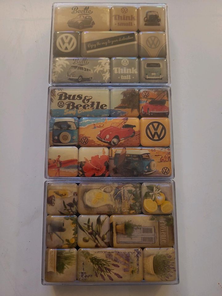 Retrospektive Art Magnet 3 Boxen Kühlschrankmagnete vw beetle neu in Willich