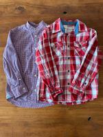 2x Hemd Shirt Brotes H&M Mao Kind kariert rot Gr. 116 Baden-Württemberg - Heidelberg Vorschau