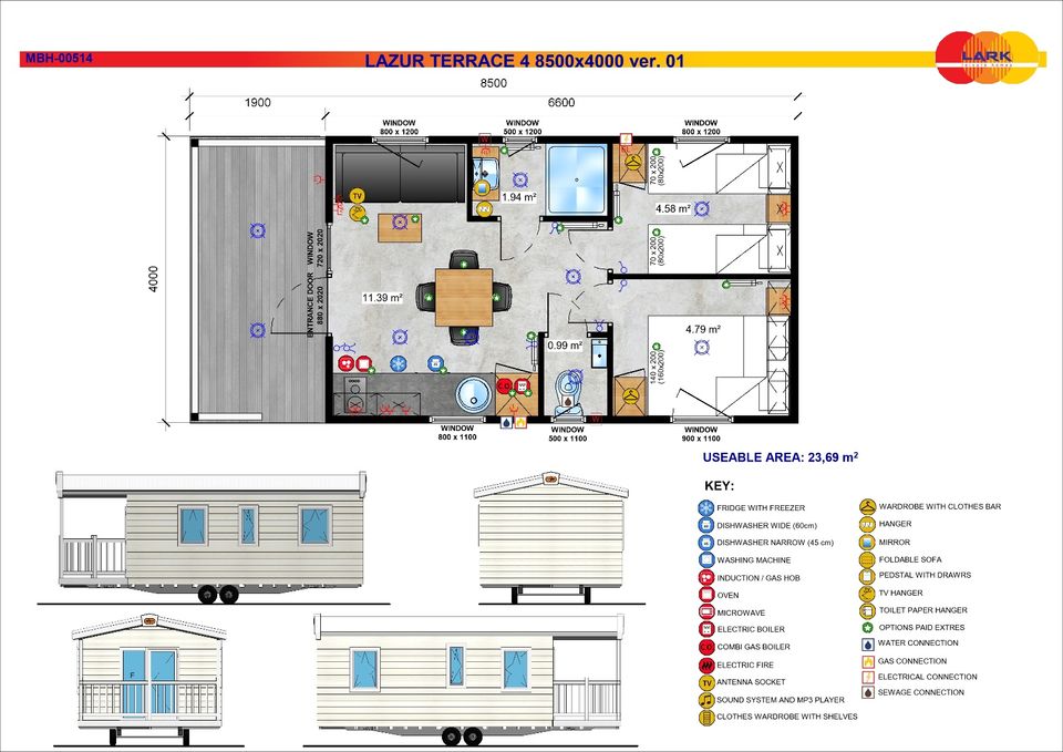 Mobilheim / Modulhaus / Tinyhaus Neu Winterfest Lark Lazur KfW40 GeG konform in Hamburg