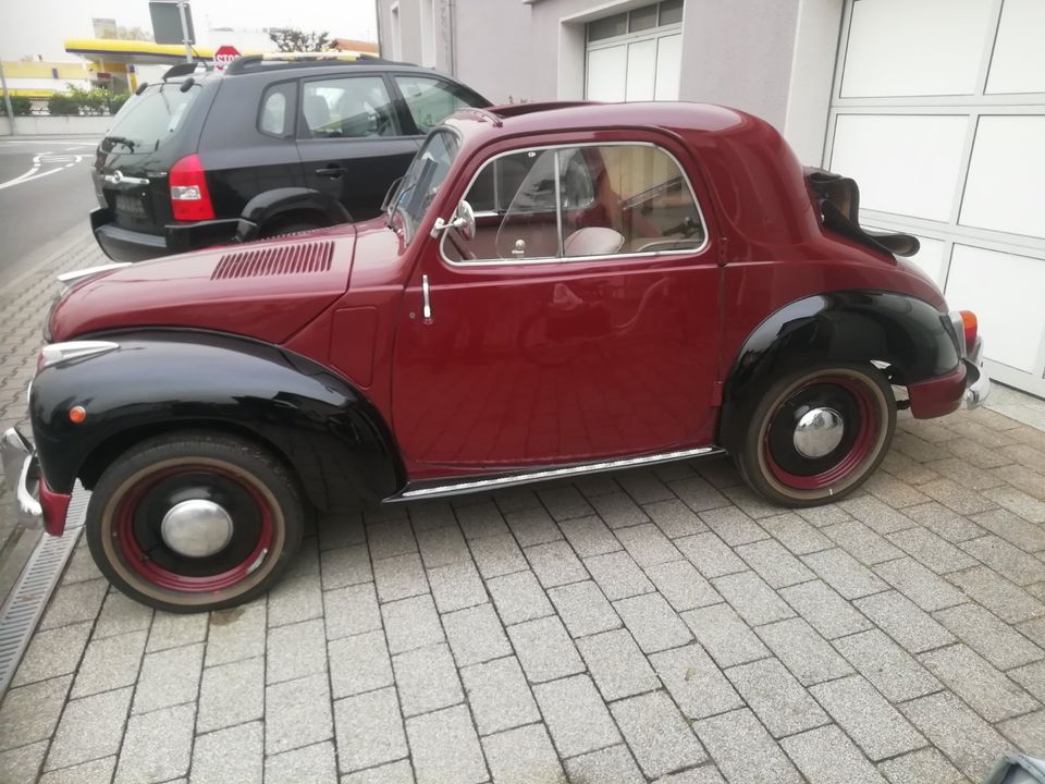 Fiat 500 C Topolino Oldtimer Kleinwagen Kabriolett 1955 in Raunheim