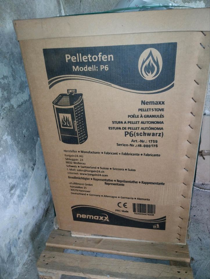 Pelletofen Nemaxx P6 in Niesgrau