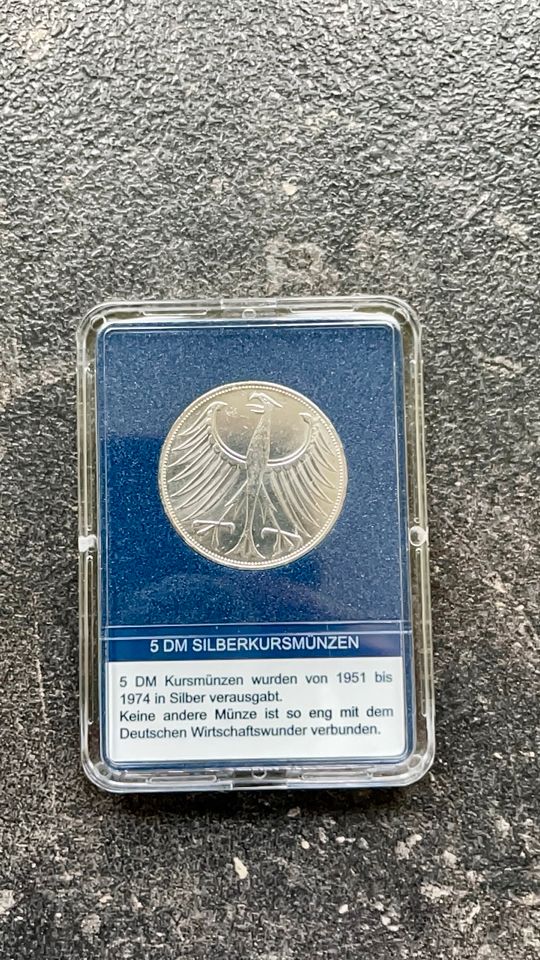 5 DM Silberfünfer 1974 D in Nördlingen