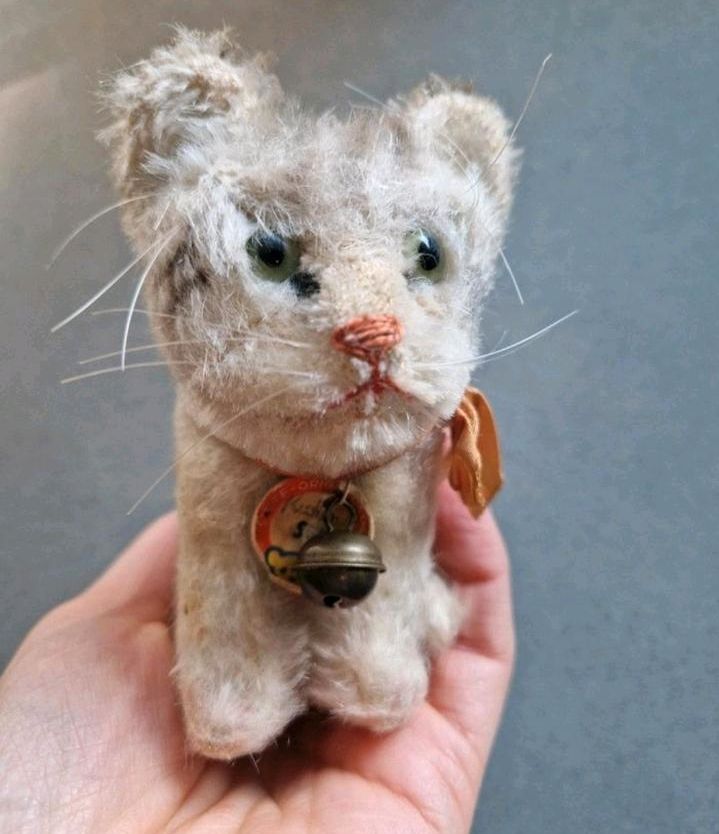 Seltenes Fundstück Antik STEIFF Kater Schnurr Katze Miniatur in Rosengarten