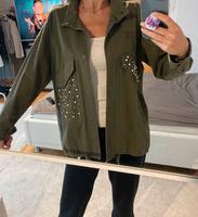 Zara oversized Jeans Jacke Khaki XS 34 Bayern - Bad Endorf Vorschau