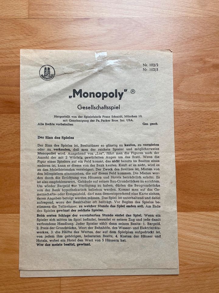Monopoly silbernde Edition (60er Jahre) alte Ausgabe in Freiburg im Breisgau