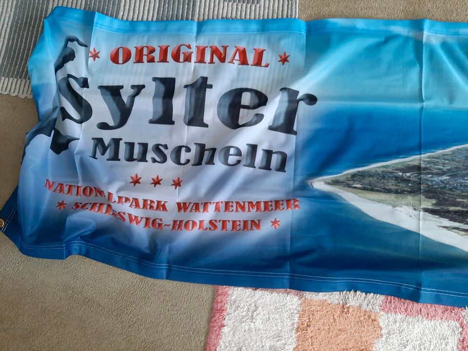 Fahne Sylt  , Sylter Muscheln, Fahne, Werbung in Castrop-Rauxel