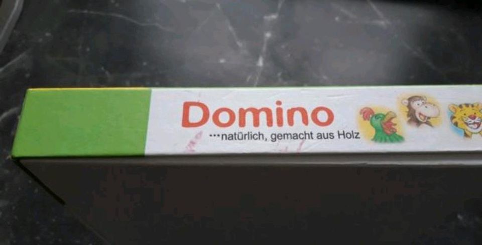 Dominosteine Holz-Kinderspiel Gesellschaftsspiel Domino-Spiel in Spiegelau