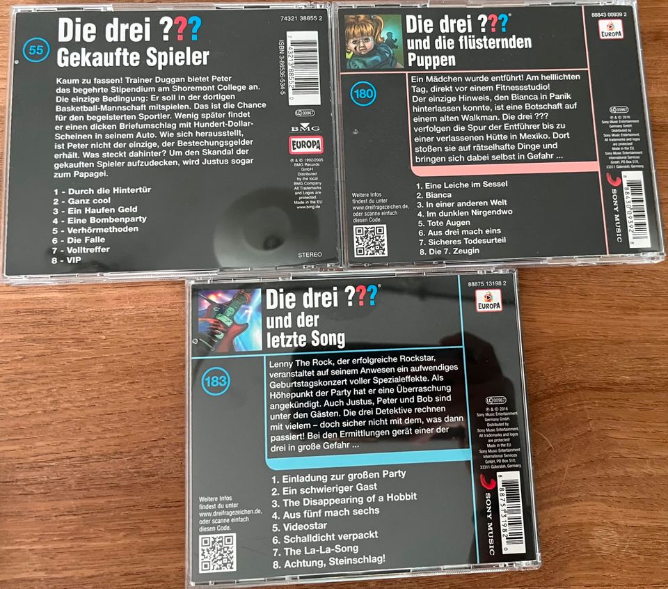 3 Die drei ??? CDs in Bermatingen