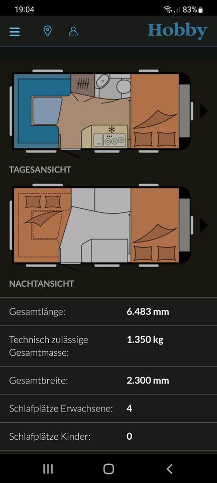 Hobby Wohnwagen uf455 de Luxe in Henstedt-Ulzburg