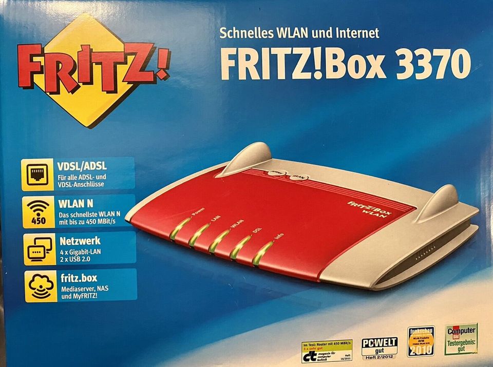 AVM Fritzbox 3370 WLAN DSL Router (VDSL/ADSL) Mediaserver in Dresden