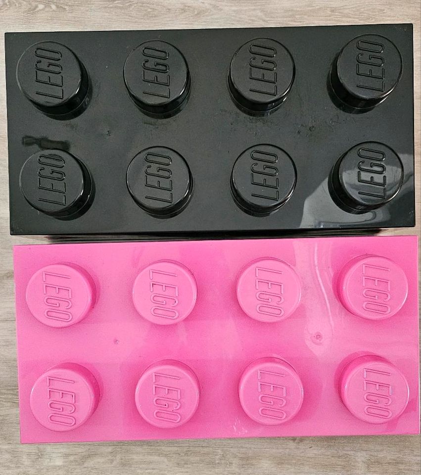 2x Lego Aufbewahrungsbox 8er, Set pink + schwarz in Lüdenscheid