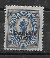 Briefmarke - Deutsches Reich -Mi.-Nr. 130 PLF I, postfrisch Bayern - Georgensgmünd Vorschau