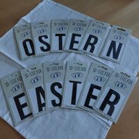 3D Sticker, Buchstaben für "OSTERN" und "EASTER", schwarz Baden-Württemberg - Bondorf Vorschau