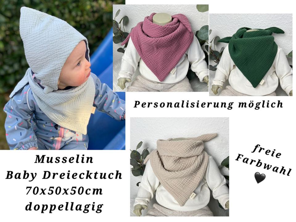 Musselin Baby Dreiecktuch doppellagig ♥️ 70x50x50cm Dreieckstuch in Ennepetal