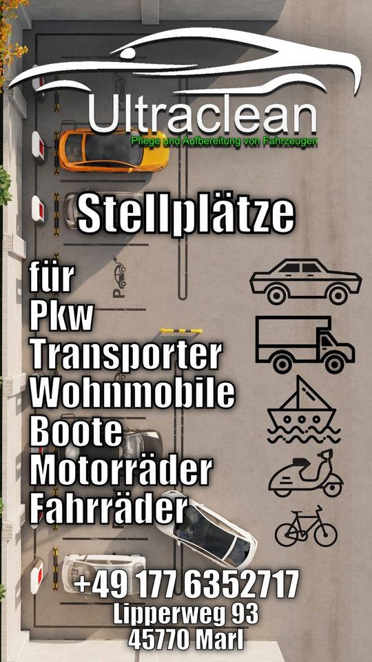 Wohnmobil Stellplatz / Pkw Transporter Boote etc in Marl