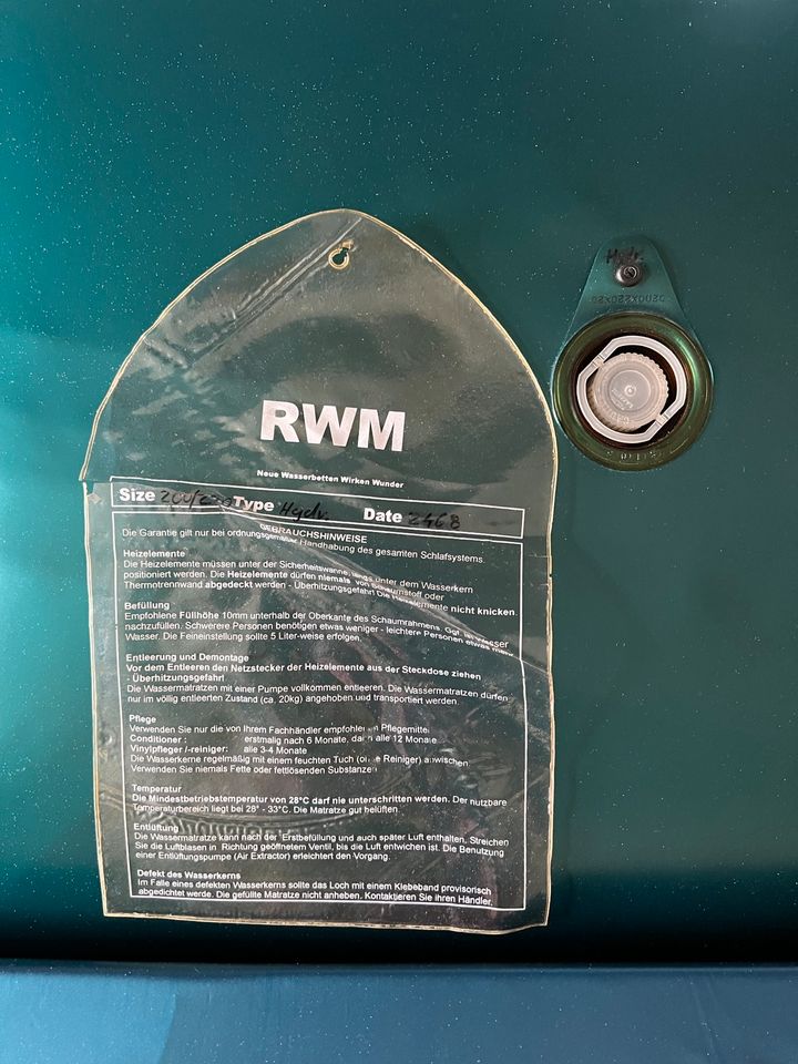 RWM Wasserbett Modell AquaLogic Dual in der Größe 200x220 in Brackel