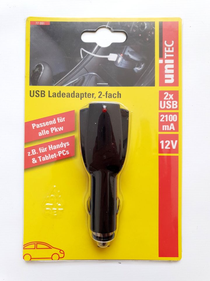 NEU 2-fach USB Ladeadapter für Zigarettenanzünder in Nürnberg (Mittelfr)