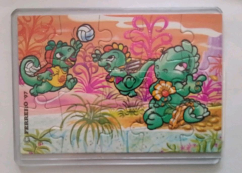 Ü-Ei Puzzle 1997 Die Dapsy Dino Family komplett in Bad Frankenhausen/Kyffhäuser