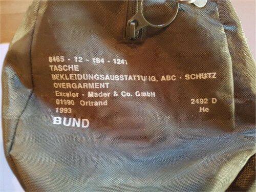 Bundeswehr Bekleidung, Ausstattung, ABC Schutzanzug, Overgarment in Lengdorf