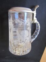 Glasbierkrug mit Zinndeckel Sachsen-Anhalt - Weißandt-Gölzau Vorschau