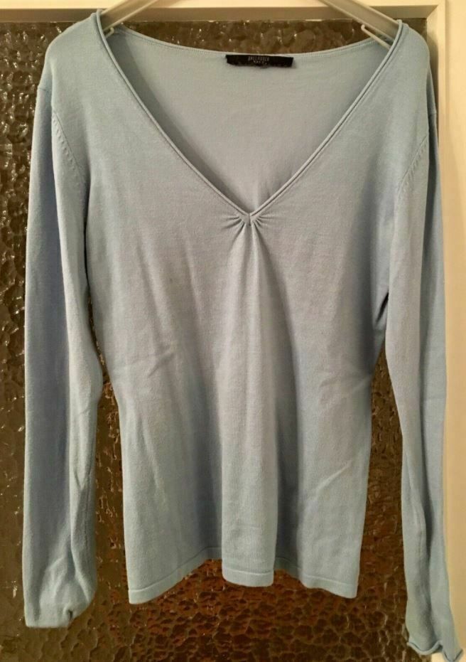 HALLHUBER BASIC SHIRT STRICK PULLI PULLOVER BLAU M L EDEL ELEGANT in München