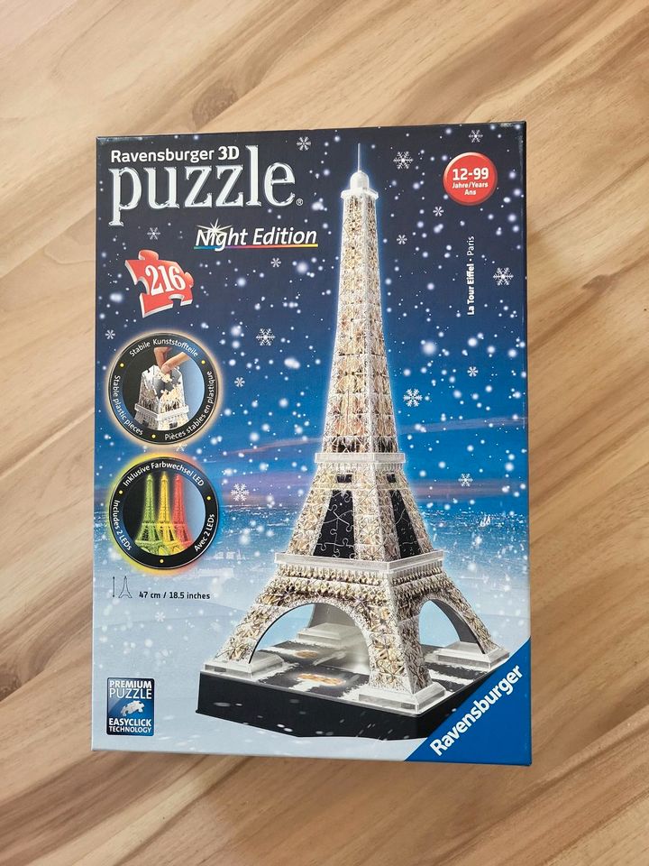 Eiffelturm 3D Puzzle Ravensburger, Night Edition, TOP komplett in Göttingen