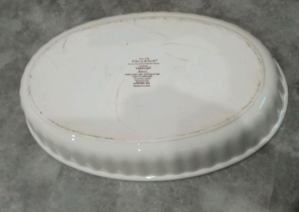 Villeroy & Boch Auflaufform Bianco ca 41 x 26,5 cm oval in Perl