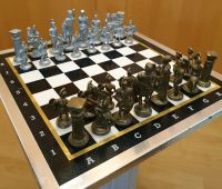 Schachspiel Schachfiguren aus Zinn gegossen Schachbrett Hamburg-Mitte - Hamburg Billstedt   Vorschau