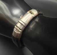 Dickes Leder Armband mit 925 Sterling Silber schließe Vintage Nordrhein-Westfalen - Moers Vorschau