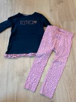 S.Oliver 92 | Langarmshirt Rüschen Glitzer marineblau leggings Hessen - Hainburg Vorschau