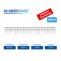 410m² gebrauchtes Blitzgerüst Stahl mit Stahlbohlen 2,57m Felder Bayern - Vöhringen Vorschau