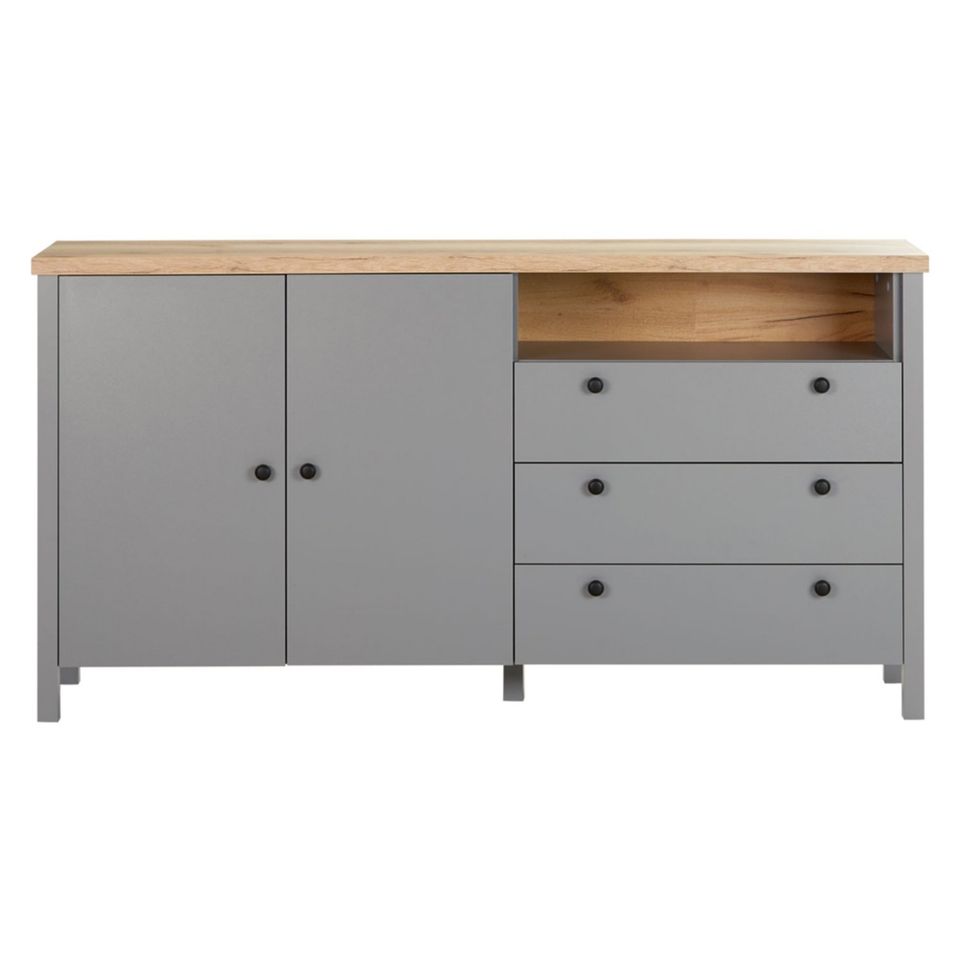 Kommode Sideboard Schrank Highboard Anrichte Holz Grau NEU 203-Mü in München