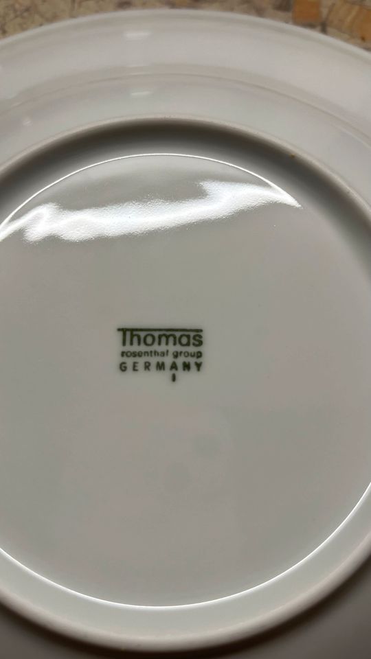 9x Pasta- oder Suppenteller, Thomas Rosenthal, Porzellan in weiß in Stade