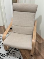 IKEA POÄNG Sessel, Eichenfurnier weiß lasiert/Hillared beige Saarbrücken-West - Gersweiler Vorschau