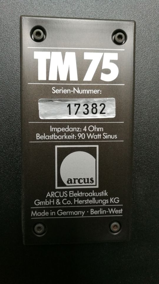 Arcus TM 75 Boxen für Stereoanlage in Frankfurt am Main