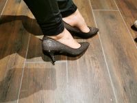 NEU! 38, schwarz-graue Glitzerpumps, spitz, Party, tanzen Bayern - Augsburg Vorschau