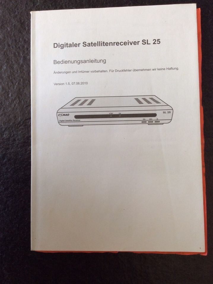 Bedienungsanleitung - Digitaler Satelliten Receiver SL 25 COMAG in Bekond