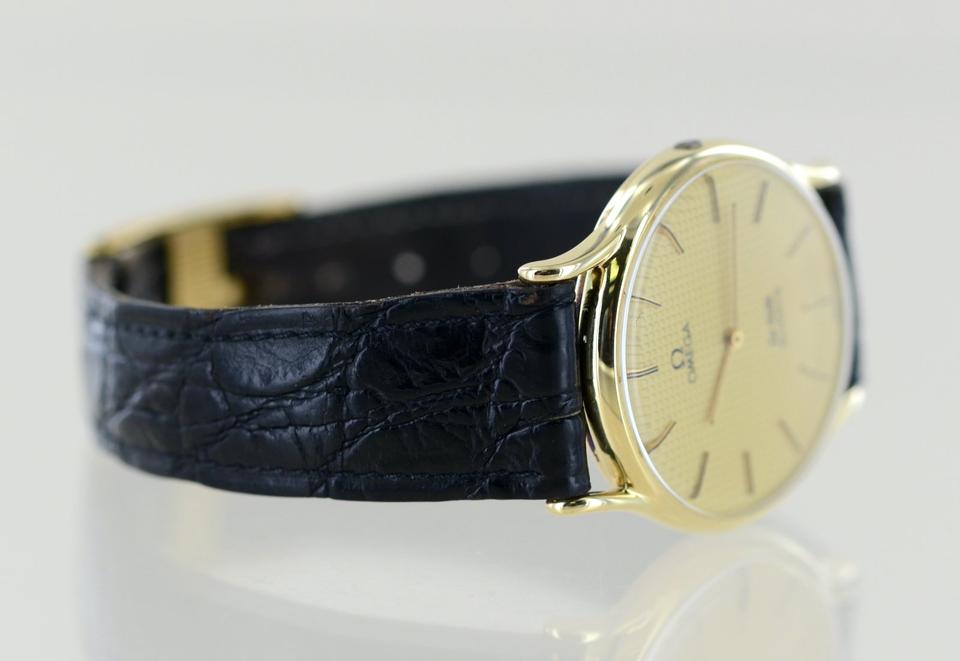 Omega DeVille 191.0056 Gelbgold 14k Quarz Leder 32 mm no crown in Erkrath
