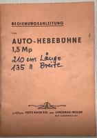 Autohebebühne, Reifenwechsel, DDR Tarkraf/Fritz Hage 1,5t Nordrhein-Westfalen - Wesel Vorschau