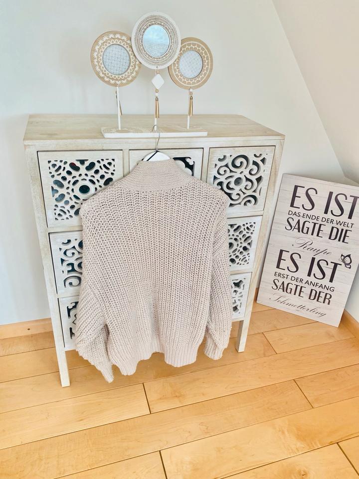 H&M * tolle grobe Strickjacke * helles beige * Gr. S/M * top in Syke