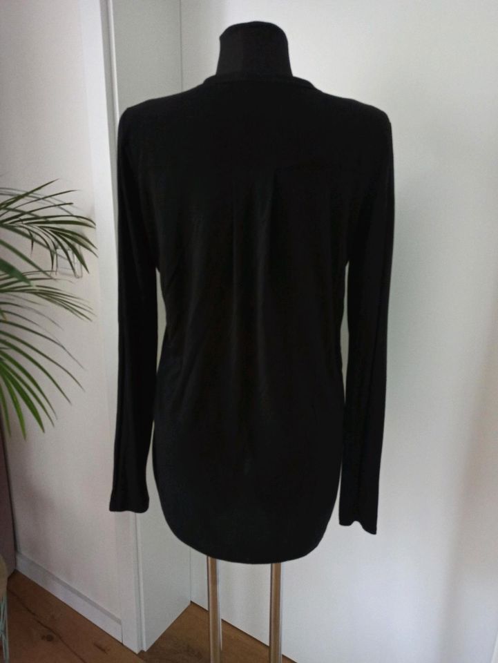 Key Largo schwarze Longbluse langärmlige Bluse M in Bad Sassendorf