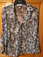 Chiffon-Bluse schwarz-taube gemustert, Ulla Popken, Größe 52/54 Nordrhein-Westfalen - Plettenberg Vorschau