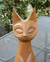 Katze Holz Keramik - Holzkatze - 47 cm- Philippinen Porzellan Niedersachsen - Verden Vorschau