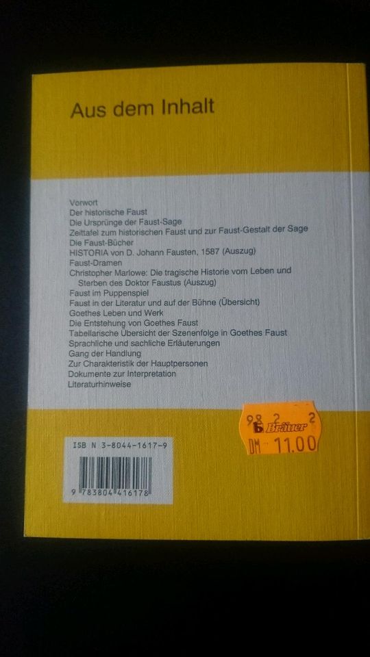 Faust Teil I | Johann Wolfgang v. Goethe | Lernhilfe in Frankfurt am Main