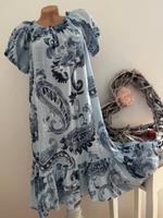 Tunika Kleid blau gemustert Italy 38 40 42 Carmenkleid NEU Nordrhein-Westfalen - Mönchengladbach Vorschau