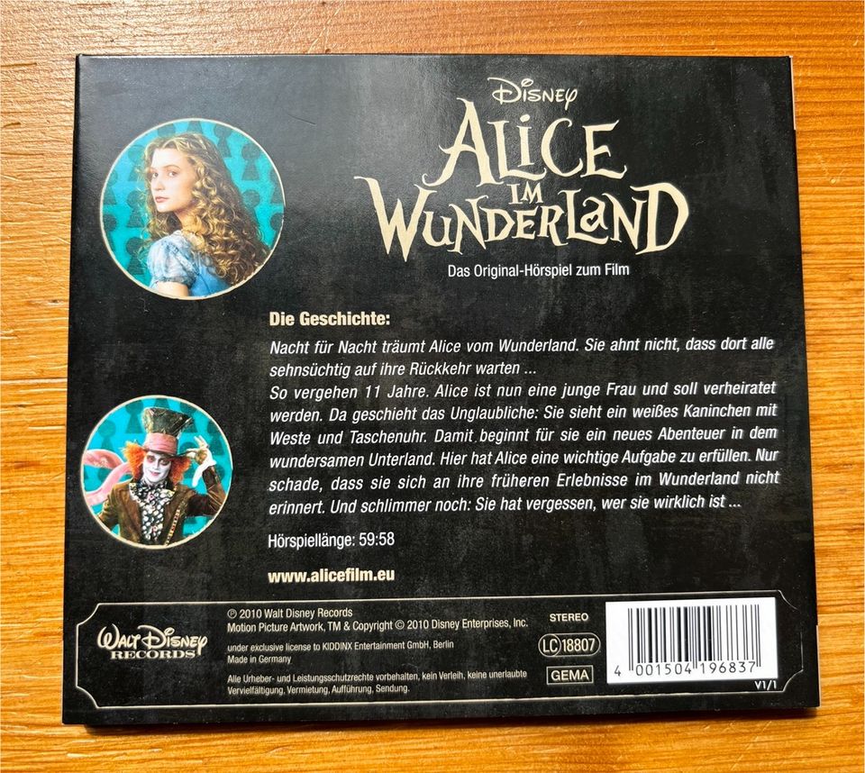Alice im Wunderland Disney Tim Burton Hörspiel zum Film in Heinsberg