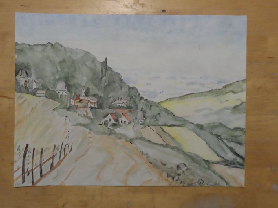 11 verschiedene Bilder Aquarell Radierung Foto Druck in Langquaid