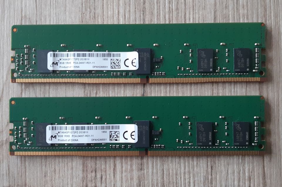 2x 8GB 1RX8 PC4-2400T-RD1-11 RAM Speicherriegel in Pegnitz